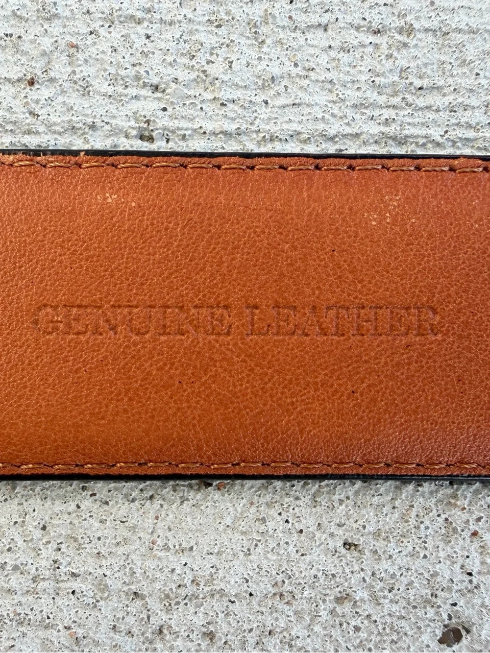 Johnston & Murphy Genuine Leather Brown Brogue Dress Belt Size 40